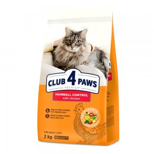 Club 4 Paws Cat Hairball - Hrana Uscata Premium - Pui - 2kg