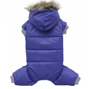 Geaca Captusita Cu Gluga - Albastru - Xxs