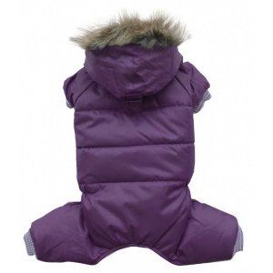 Geaca Captusita Cu Gluga - Mov - Xxs