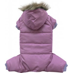 Geaca Captusita Cu Gluga - Roz - Xxs