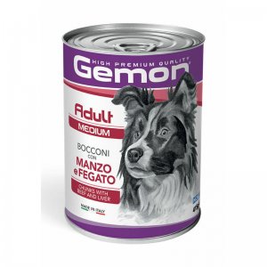 Gemon Chunks Adult Mediu - Hrana Umeda Completa - Vita Si Ficat - 415g