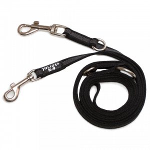 Lesa Jk9 Color & Gray, Antiderapanta, Cu Maner, Ajustabila - 2 Carabine - 20mmx2.2m - Negru