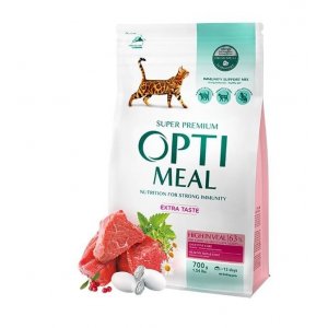 Optimeal Cat - Hrana Uscata Super-premium - Vitel - 700g