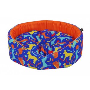 Pat Caine - Cazo Abstract Dogs Blue - 50x46cm