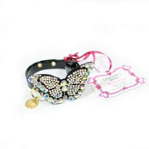 Zgarda Butterfly - 25cm - Negru