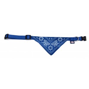 Zgarda Nylon Cu Bandana - S - Albastru