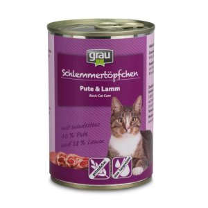 Grau BCC Conserva Curcan si miel pentru pisici 400gr Grau BCC Conserva Curcan si miel pentru pisici 400gr