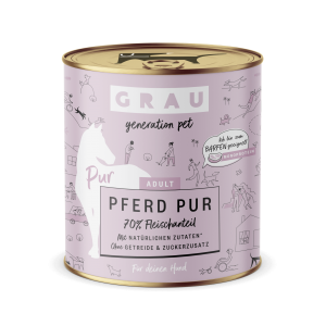 Grau Conserva Monoproteica pentru caini  cu carne de cal 800 g