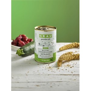 Grau Conserva pentru caini cu carne de vanat, zucchini si mei 400 g