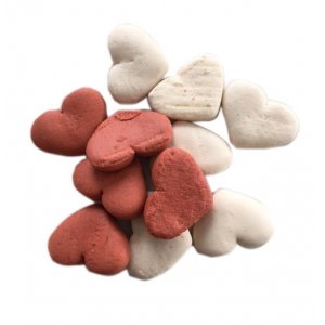 Recompense Biscuiti in forma de inima cu aroma de capsuni pentru caini  200g