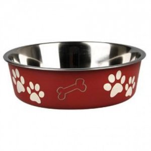 Castron inox rosu cu labute 500ml