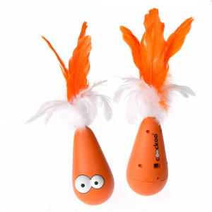 Jucarie interactiva pentru pisici Coockoo Wobble- portocaliu 12,5x6,5cm