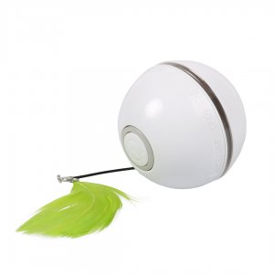Jucarie Minge Chaser pentru pisici 6.4x6.4x6.4 cm alb/verde