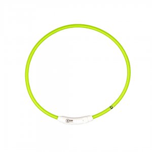 .Zgarda Luminoasa Nylon- Verde 65cm .Zgarda Luminoasa Nylon- Verde 65cm