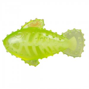 Jucarie cauciuc Chew n Play peste verde 16.7x9.9x6 cm