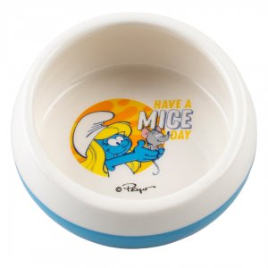 Castron Smurf Smurfette alb/albastru 100ml-8.5x8.5x4cm