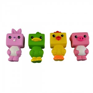 Jucarie Cauciuc Square Animals 7x5x15cm