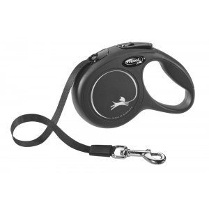 Flexi New Classic Banda- Negru S 5m-15kg / Negru / Banda