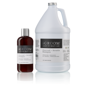 iGROOM Sampon cu carbune activ si keratina pentru caini 3.8L