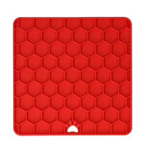 Lick Mat Covoras pentru calmare si hranire lenta Rosu Lick Mat Covoras pentru calmare si hranire lenta Rosu