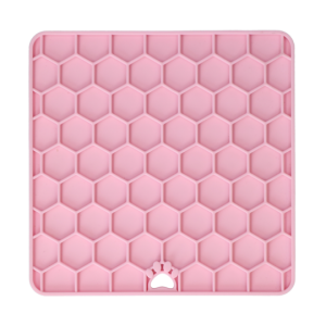 Lick Mat Covoras pentru calmare si hranire lenta Roz