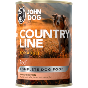 John Dog Country line conserva pentru caini - Vita 400gr