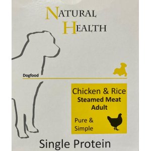 Natural Health Hrana umeda pentru caini -pui si orez 395g Natural Health Hrana umeda pentru caini -pui si orez 395g