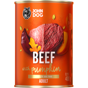 John Dog conserva pentru caini Vita cu dovleac- Adult 800gr