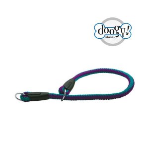 Doogy Zgarda coarda fluo mov/turquoise 14mm x 65cm