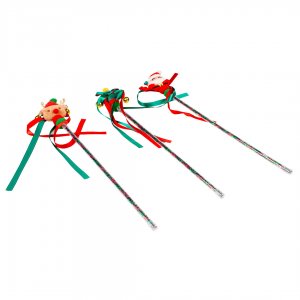 Jucarie Craciun stick Silky cu clopotel