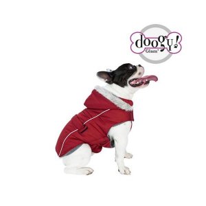 Doogy Geaca Softy Rosie cu gluga pentru caini Bulldog L54 cm