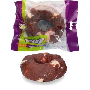 Braaaf Recompense pentru caini donut cu peste si vita 10-12 cm Braaaf Recompense pentru caini donut cu peste si vita 10-12 cm