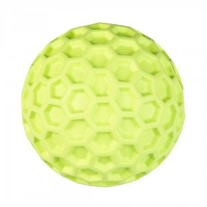 Jucarie Minge de cauciuc cu forme hexagonale-verde 7,5x7,5x7,5cm