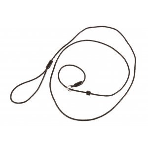 Dapper Dogs Lesa slip din piele de Bivol, Neagra 4mm x 160cm