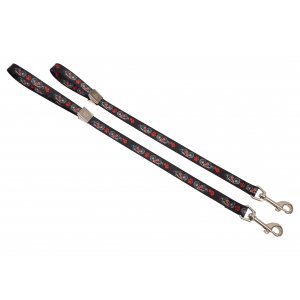 Lesa pentru masa de toaletaj Neagra cu inimi si labute 55 x 1.5cm