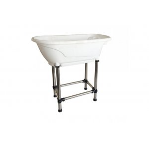 Trim Cada Plastic cu Suport M 96x50x91cm Alba